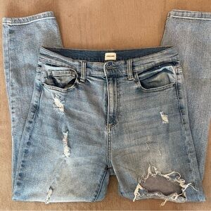 Sneak Peek Distressed High Waisted Jeans